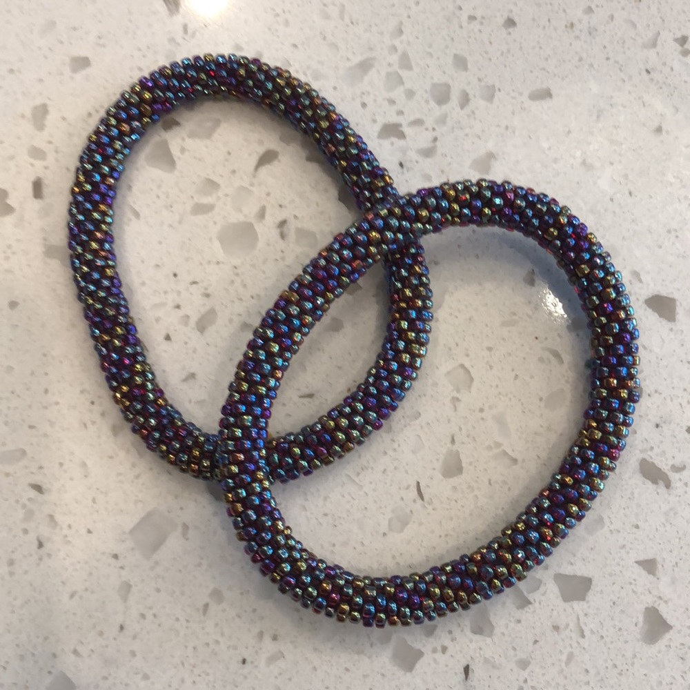 12 Beaded Stacking Bracelets - Picture 6 of 11